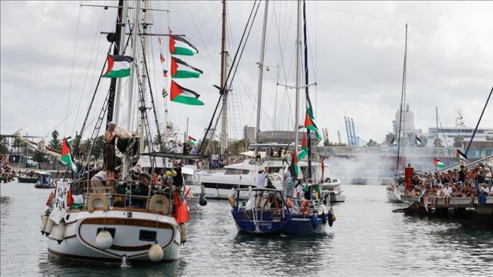 Küresel Sumud Filosu’na katılan tekneler, Binzert Limanı'na doğru yola çıktı